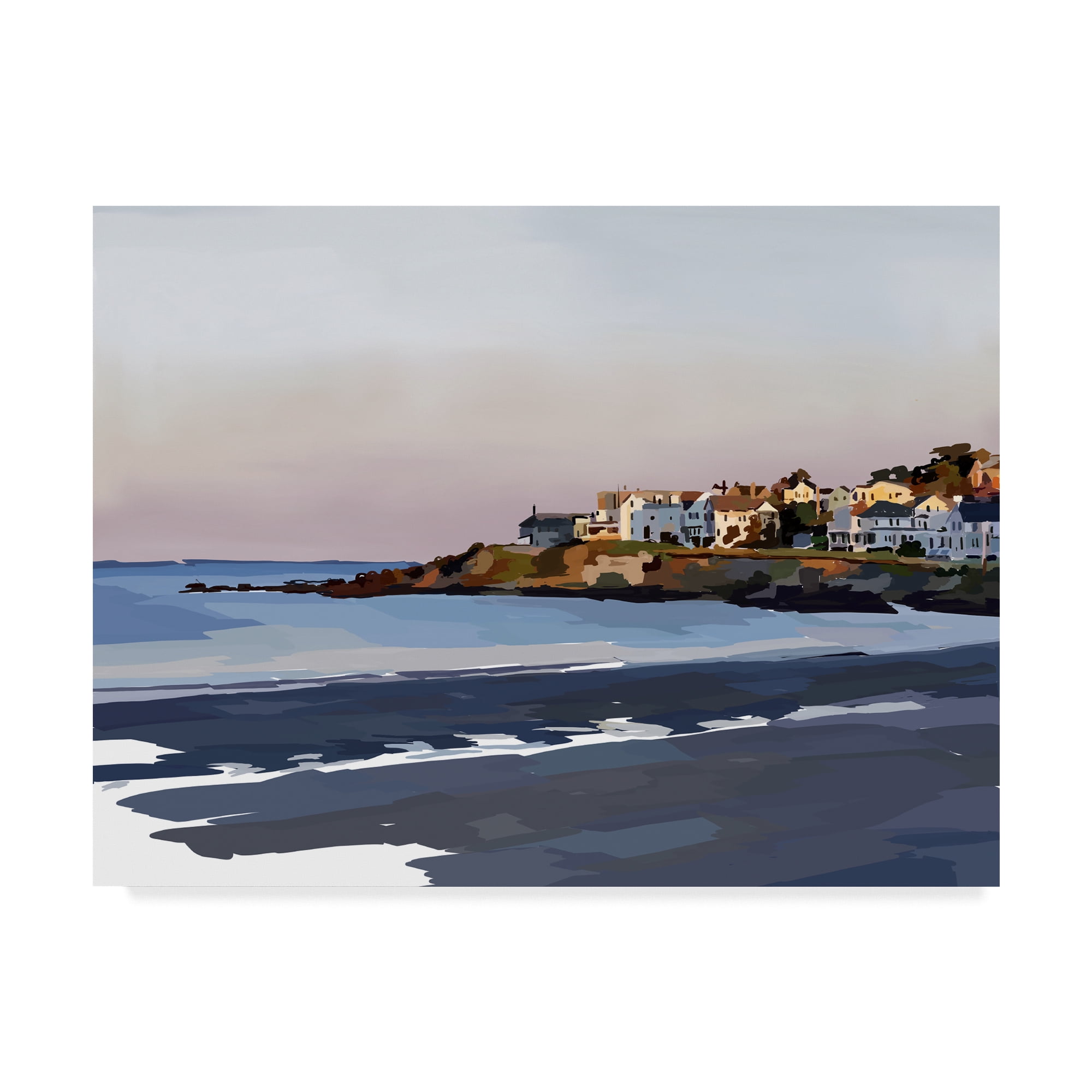 Trademark Fine Art 'Peaceful Coast' Canvas Art by Emily Kalina