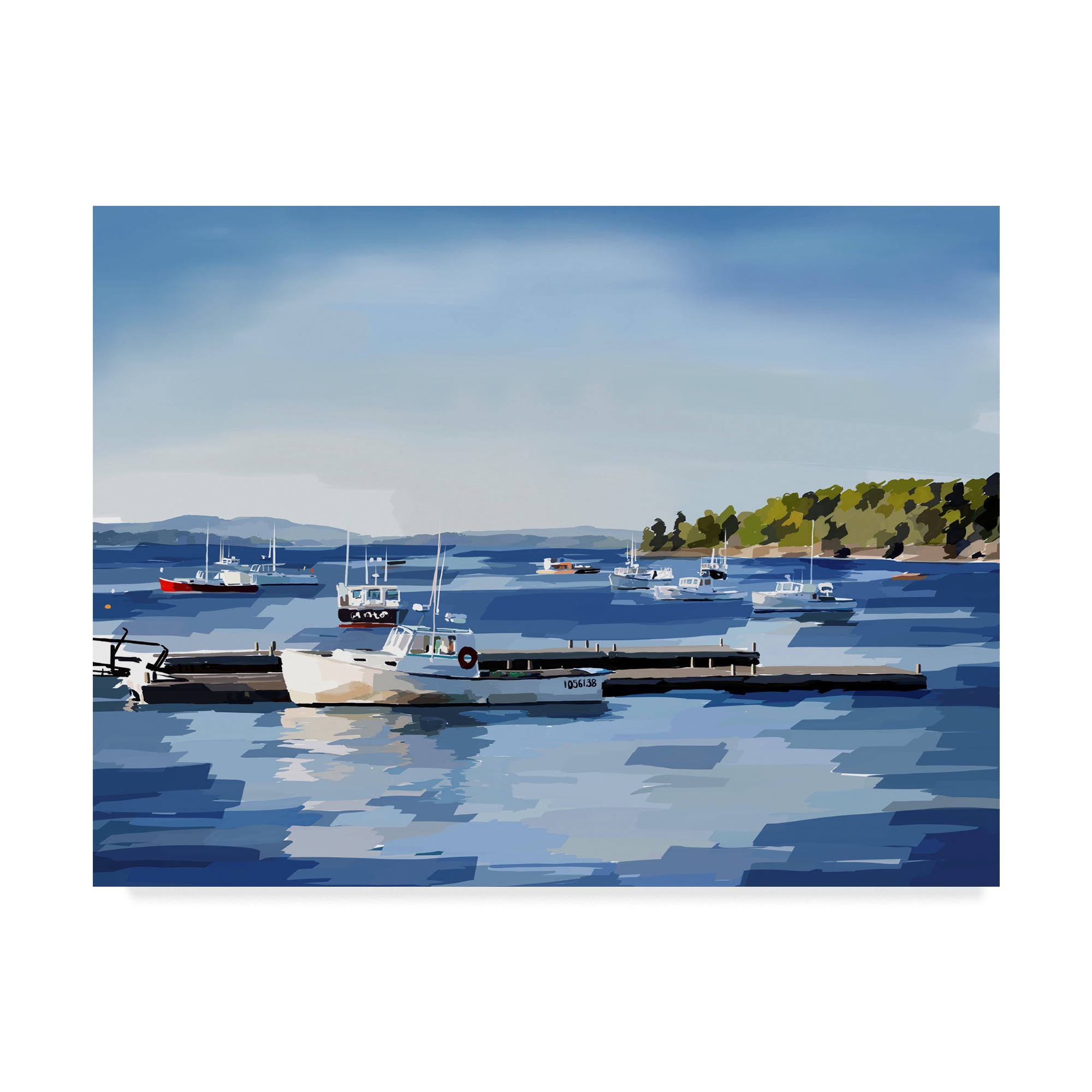 Trademark Fine Art 'Peaceful Harbor II' Canvas Art by Emily Kalina