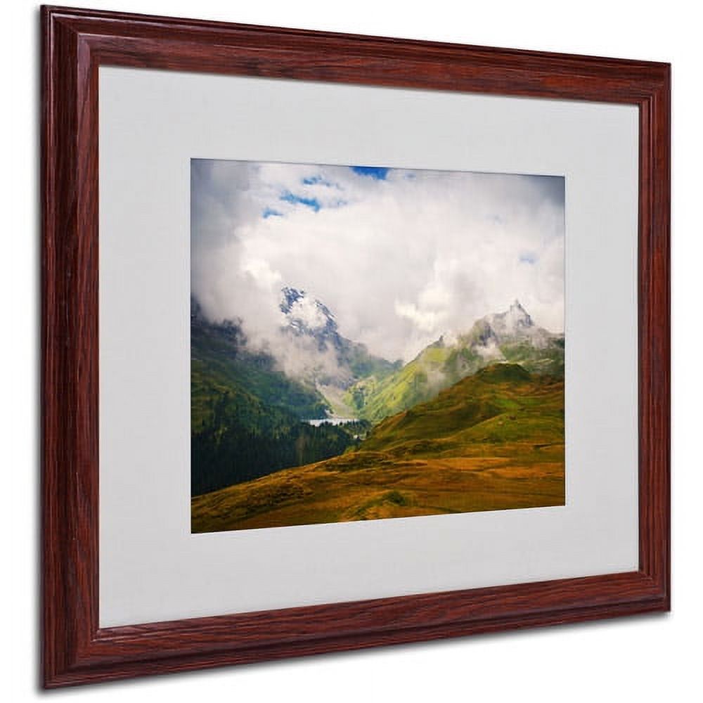 Trademark Fine Art "Peaceful Switzerland" Matted Framed by Philippe Sainte-Laudy