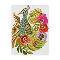 Trademark Fine Art 'Peacock Blue' Canvas Art by Karen Fields