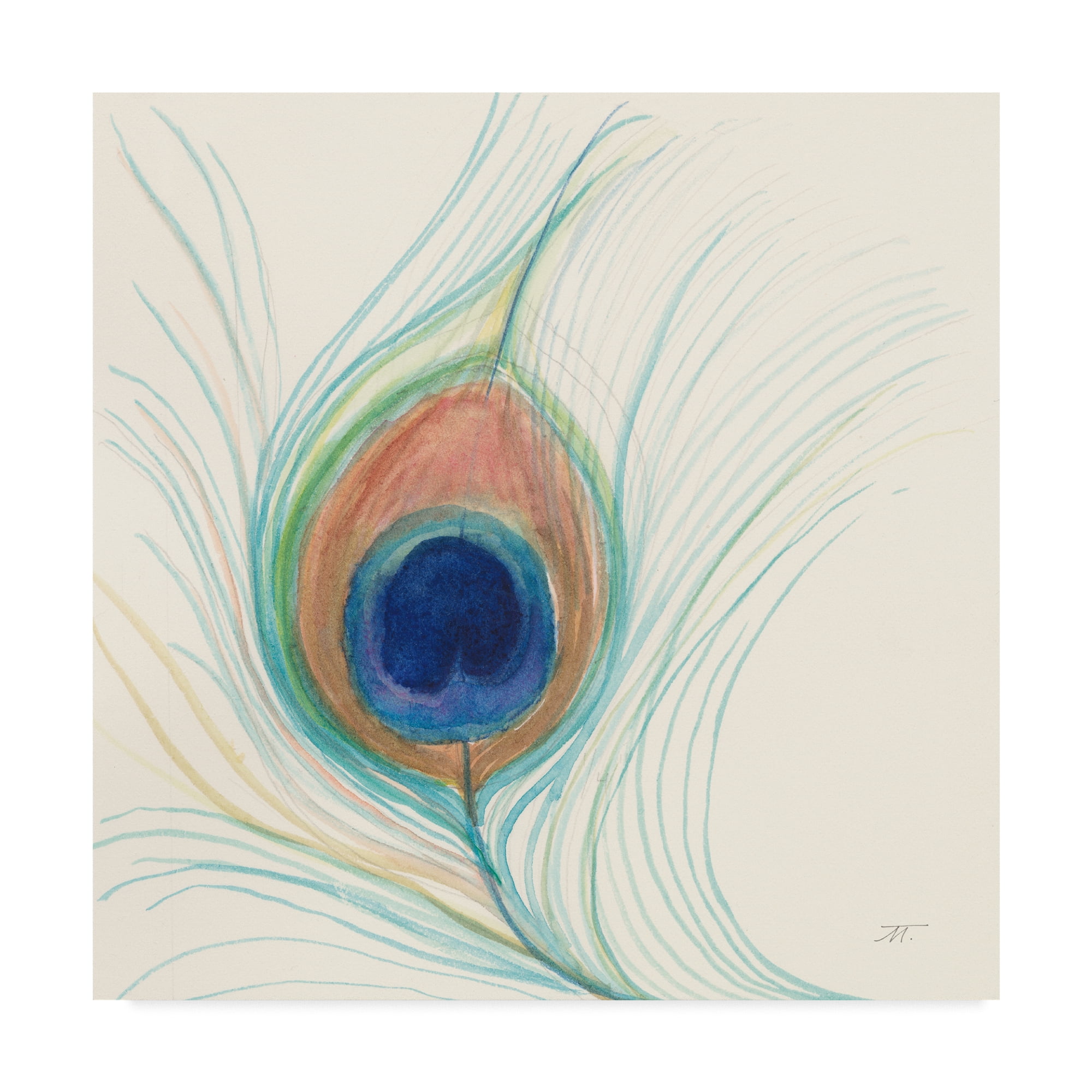 Trademark Fine Art 'Peacock Feather II' Canvas Art by Miranda Thomas