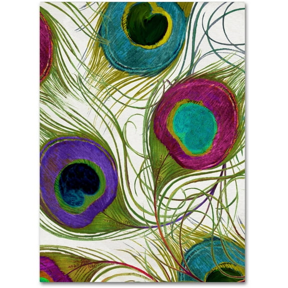 Trademark Fine Art "Peacock Feathers I" Canvas Art by Color Bakery