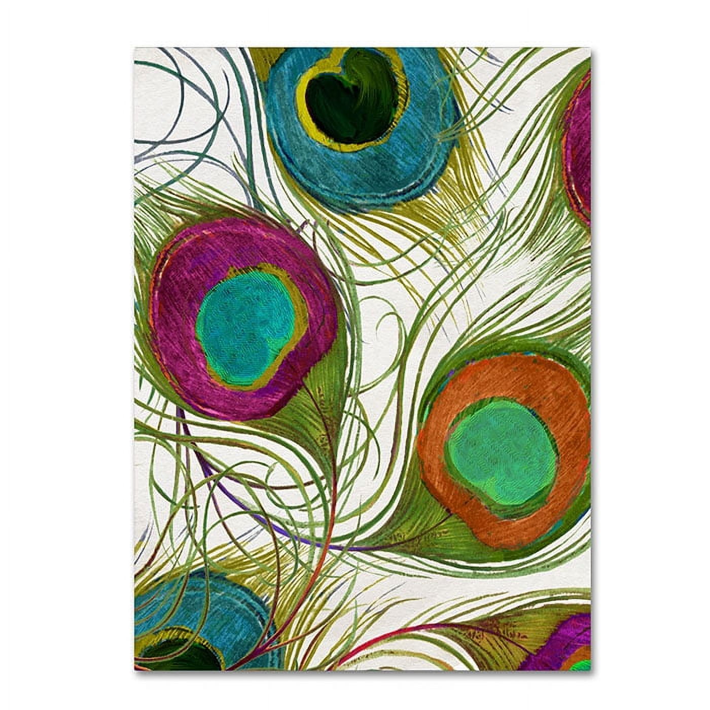 Trademark Fine Art "Peacock Feathers II" Canvas Art by Color Bakery