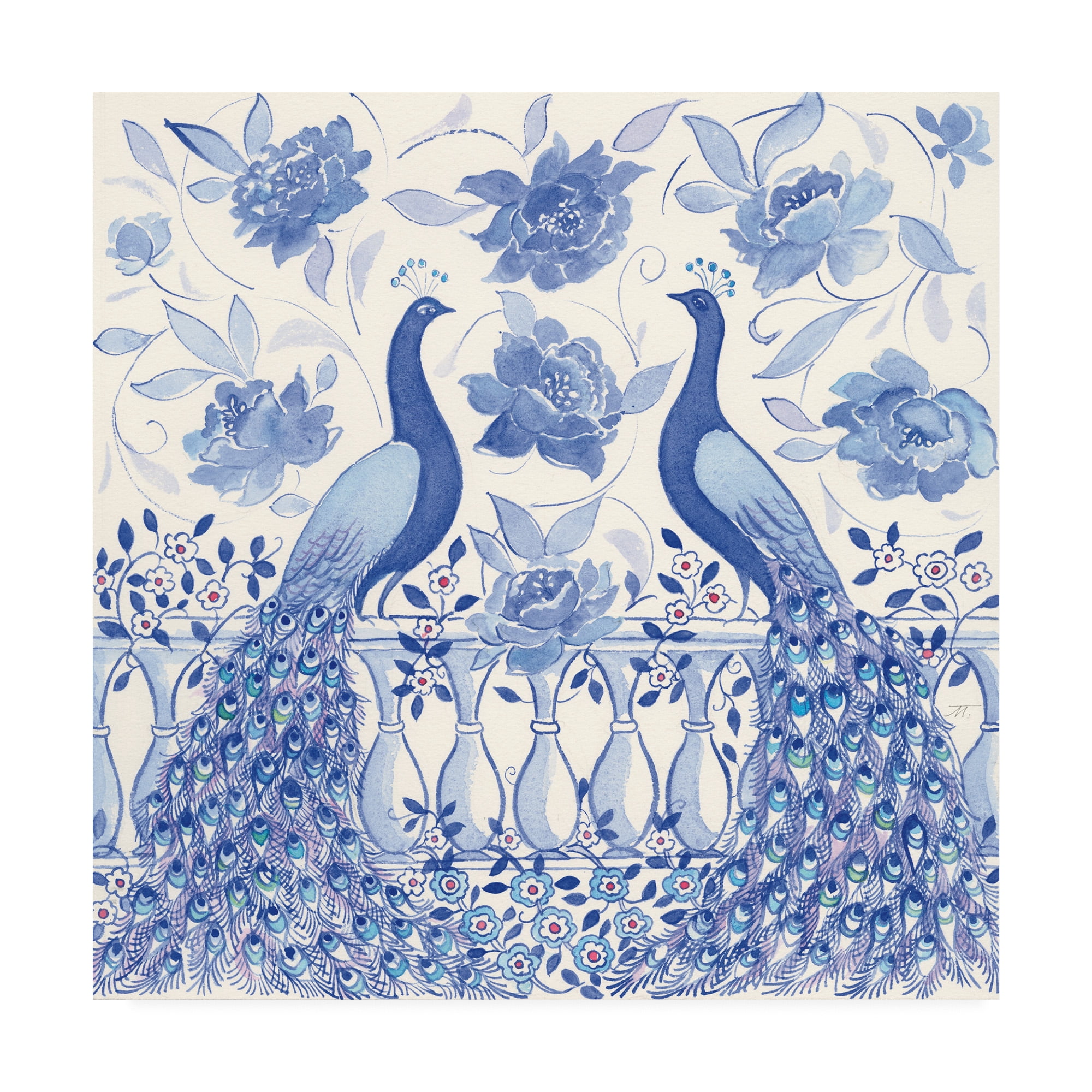 Trademark Fine Art 'Peacock Garden VI' Canvas Art by Miranda Thomas