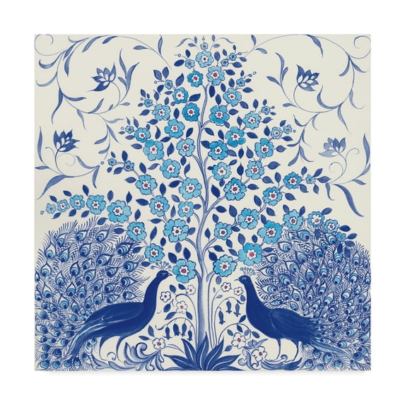 Trademark Fine Art 'Peacock Garden VIII' Canvas Art by Miranda Thomas