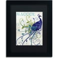 thumbnail image 1 of Trademark Fine Art "Peacock Nouveau I" Canvas Art by Color Bakery Black Matte, Black Frame, 1 of 4
