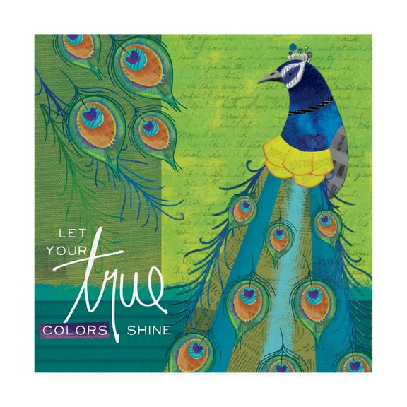 Trademark Fine Art 'Peacocks 3' Canvas Art by Holli Conger