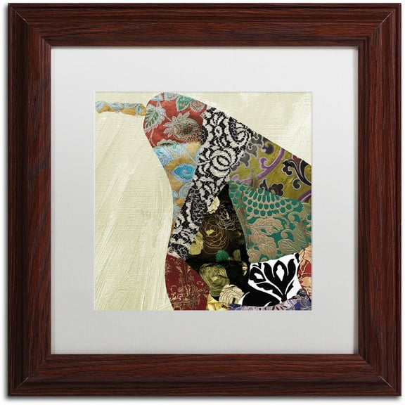 Trademark Fine Art "Pear Brocade I" Canvas Art by Color Bakery White Matte, Wood Frame