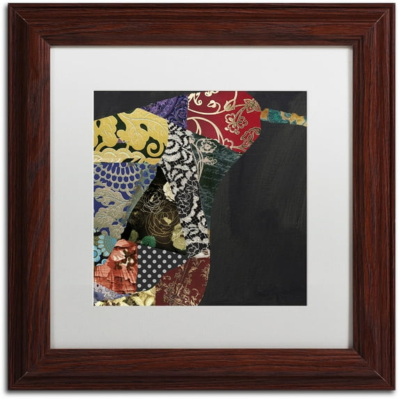 Trademark Fine Art "Pear Brocade II" Canvas Art by Color Bakery White Matte, Wood Frame