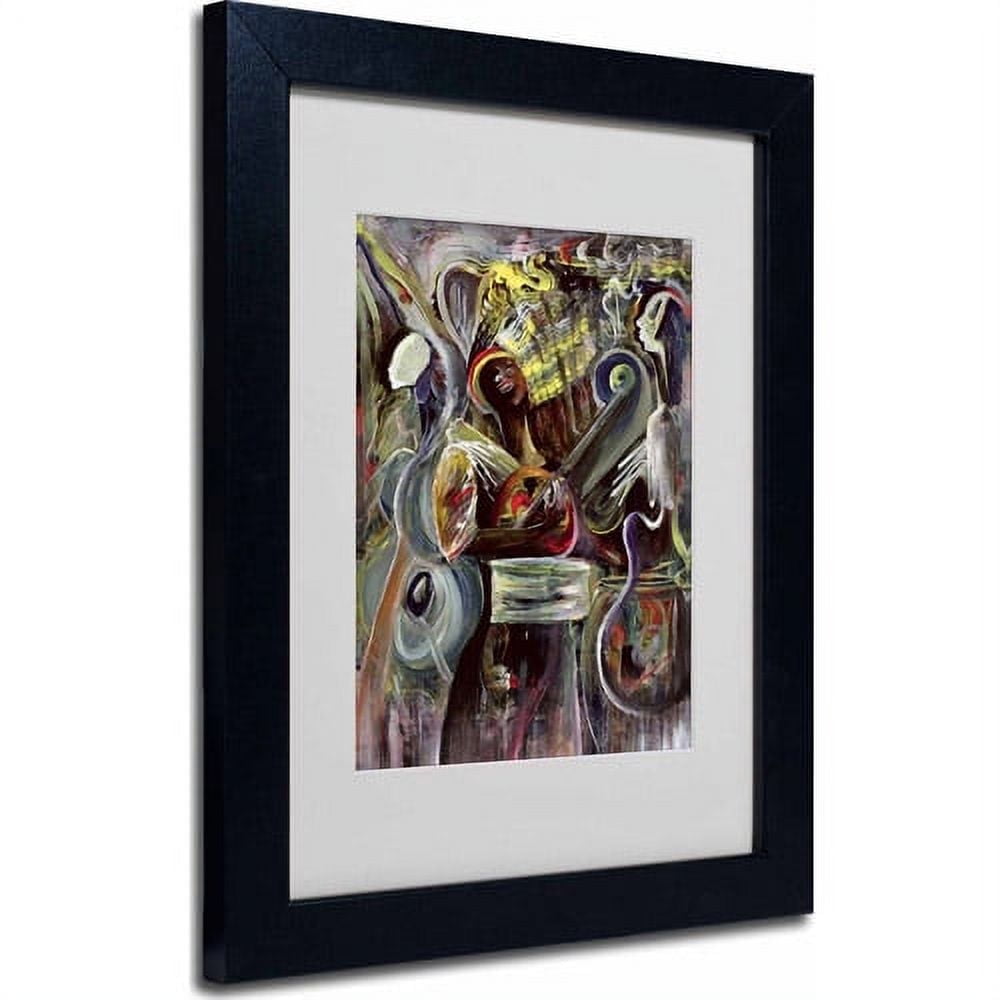 Trademark Fine Art "Pearl Jam" Matted Framed Art by Ikani Beckford, Black Frame
