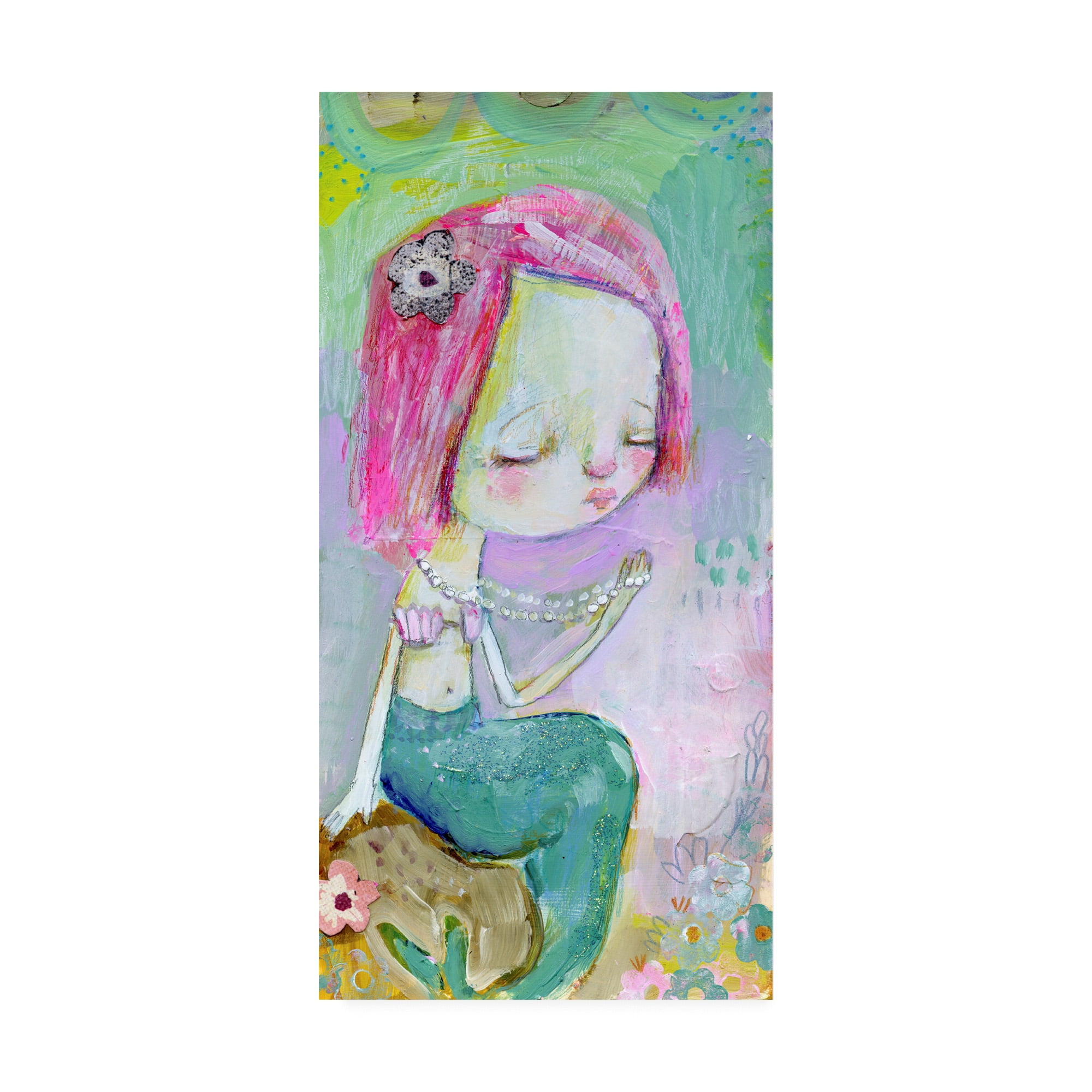Trademark Fine Art 'Pearl Mermaid' Canvas Art by Mindy Lacefield