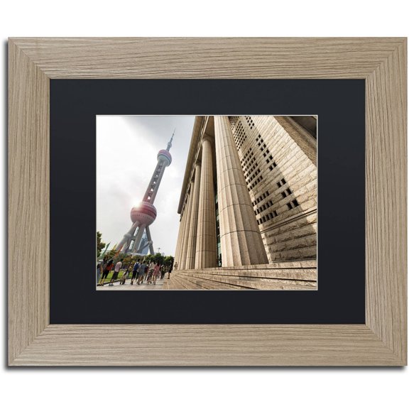 Trademark Fine Art "Pearl Tower" Canvas Art by Philippe Hugonnard, Black Matte, Birch Frame
