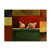 Trademark Fine Art 'Pears Green Shelf' Canvas Art by Pablo Esteban
