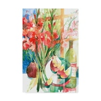 Trademark Fine Art 'Pears and Gladiolas' Canvas Art by Annelein Beukenkamp