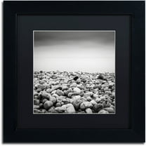 Trademark Fine Art "Pebble Beach" Canvas Art by Dave MacVicar, Black Matte, Black Frame