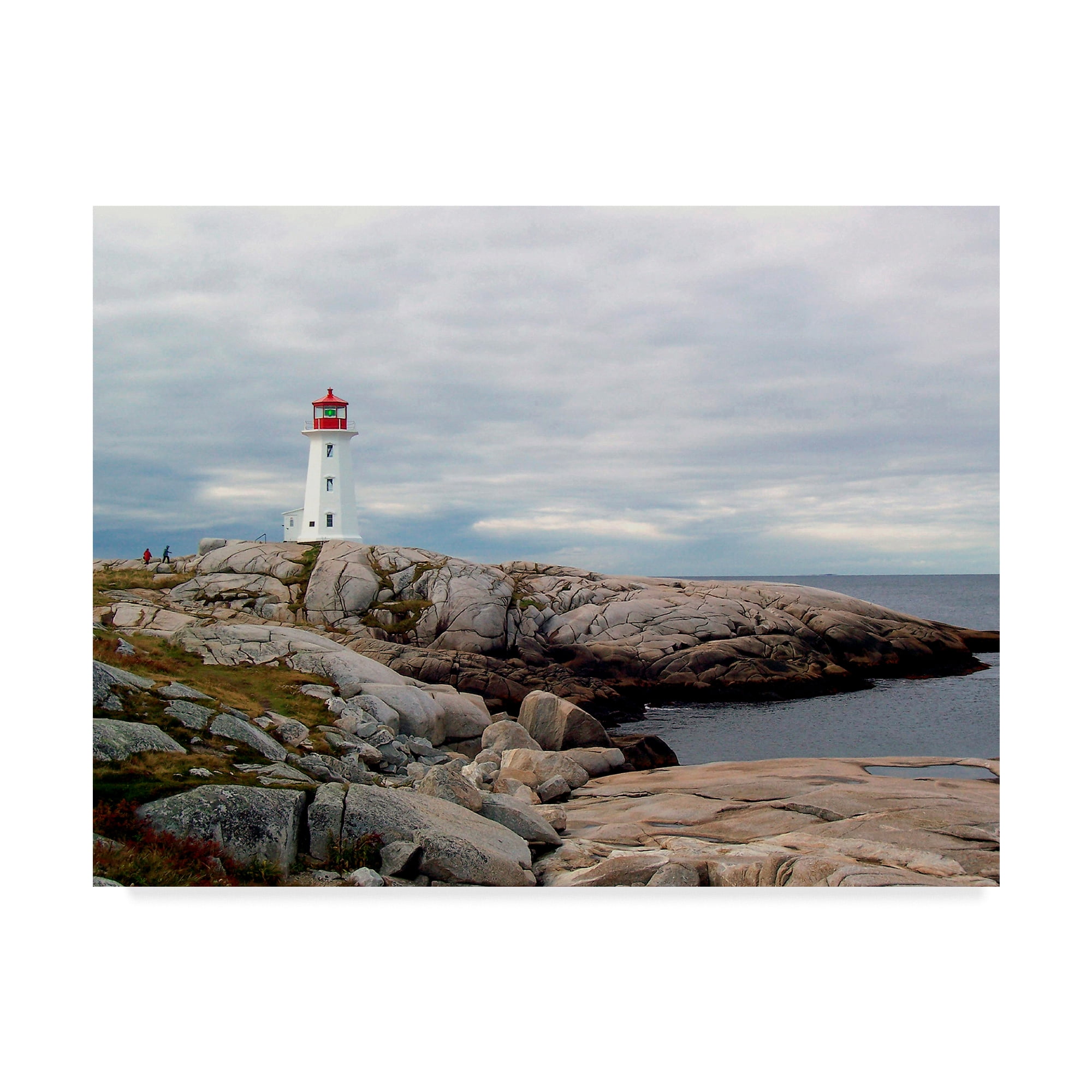 Trademark Fine Art 'Peggys Cove Lighthouse' Canvas Art by J.D. Mcfarlan
