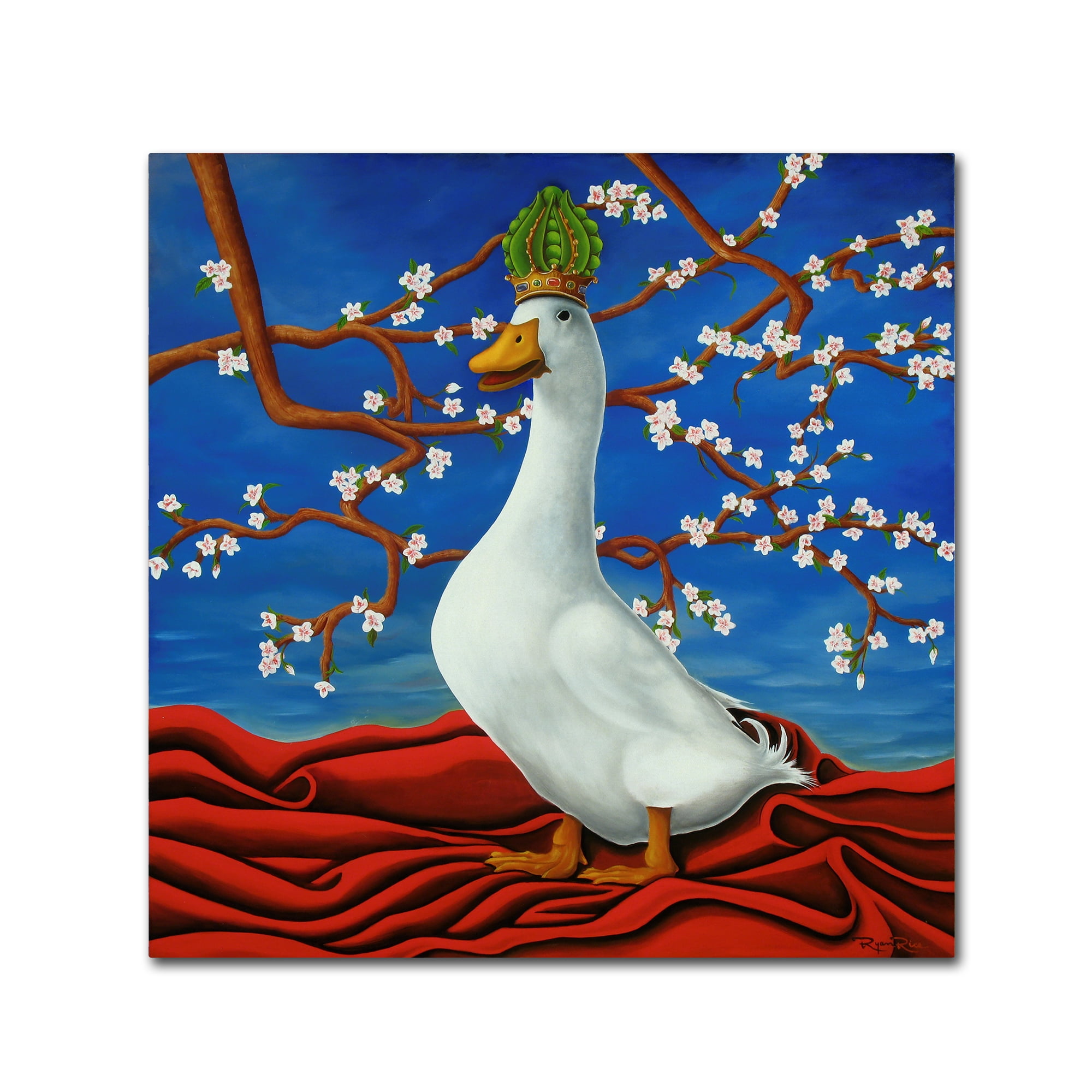 Trademark Fine Art 'Peking Duck (Pea King Duck)' Canvas Art by Ryan Rice Fine Art