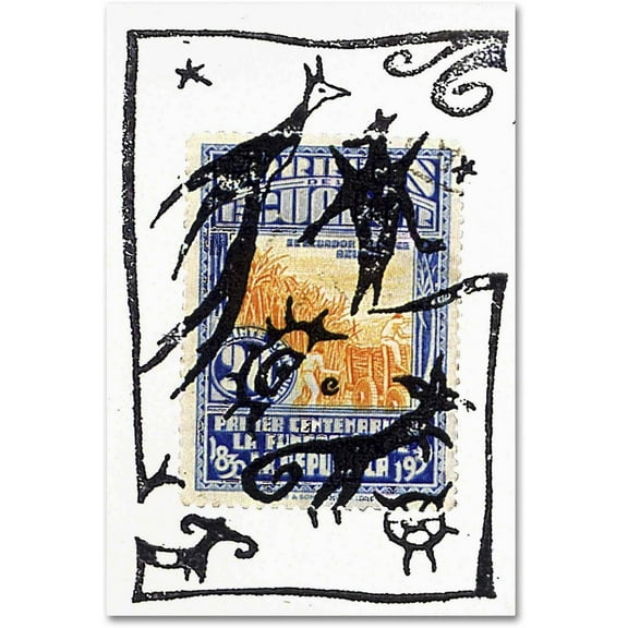 Trademark Fine Art 'Pelicos Stamp' Canvas Art by Nick Bantock