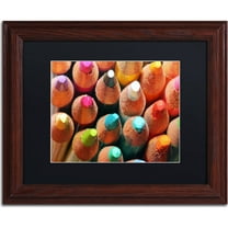 Trademark Fine Art "Pencils" Canvas Art by Jason Shaffer, Black Matte, Wood Frame