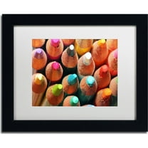 Trademark Fine Art "Pencils" Canvas Art by Jason Shaffer, White Matte, Black Frame