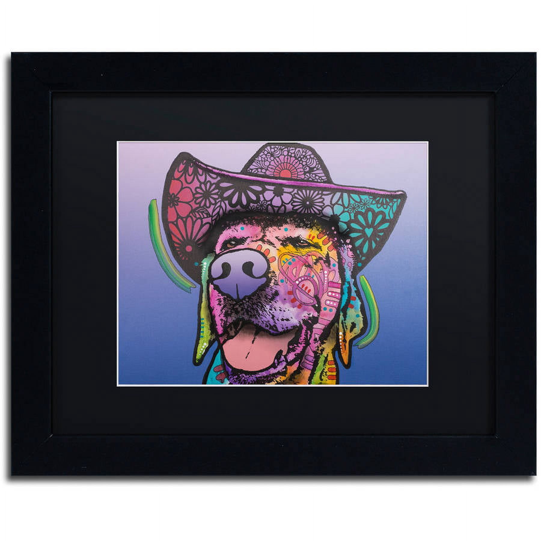 Trademark Fine Art "Penelope Custom-4" Canvas Art by Dean Russo, Black Matte, Black Frame