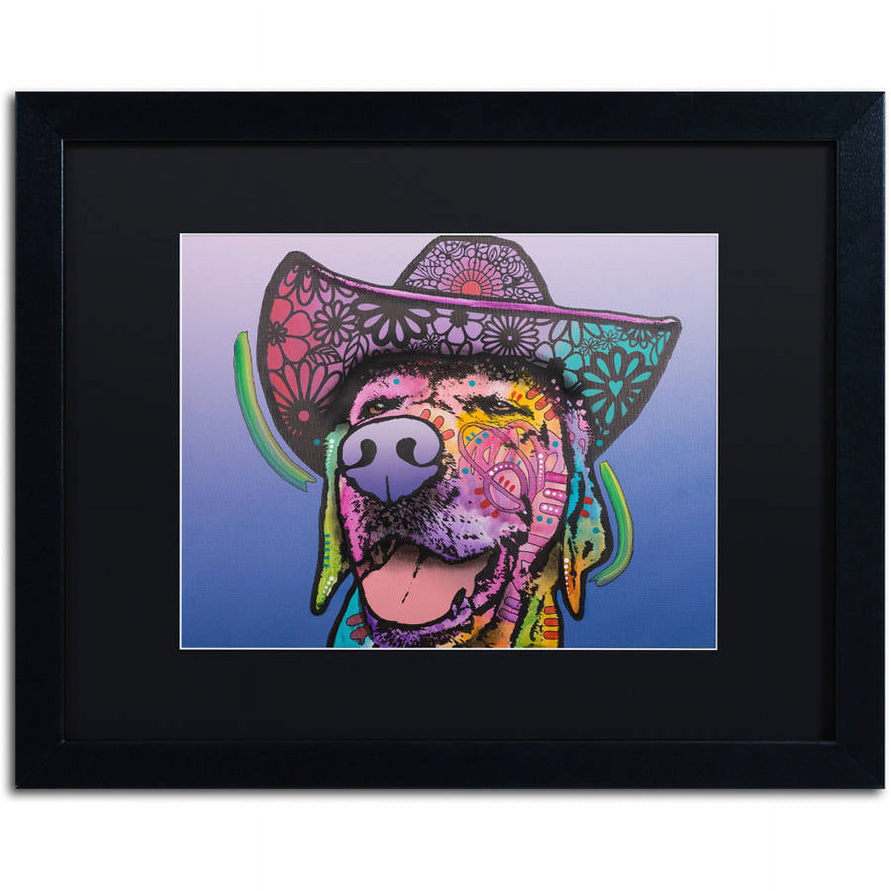 Trademark Fine Art "Penelope Custom-4" Canvas Art by Dean Russo, Black Matte, Black Frame