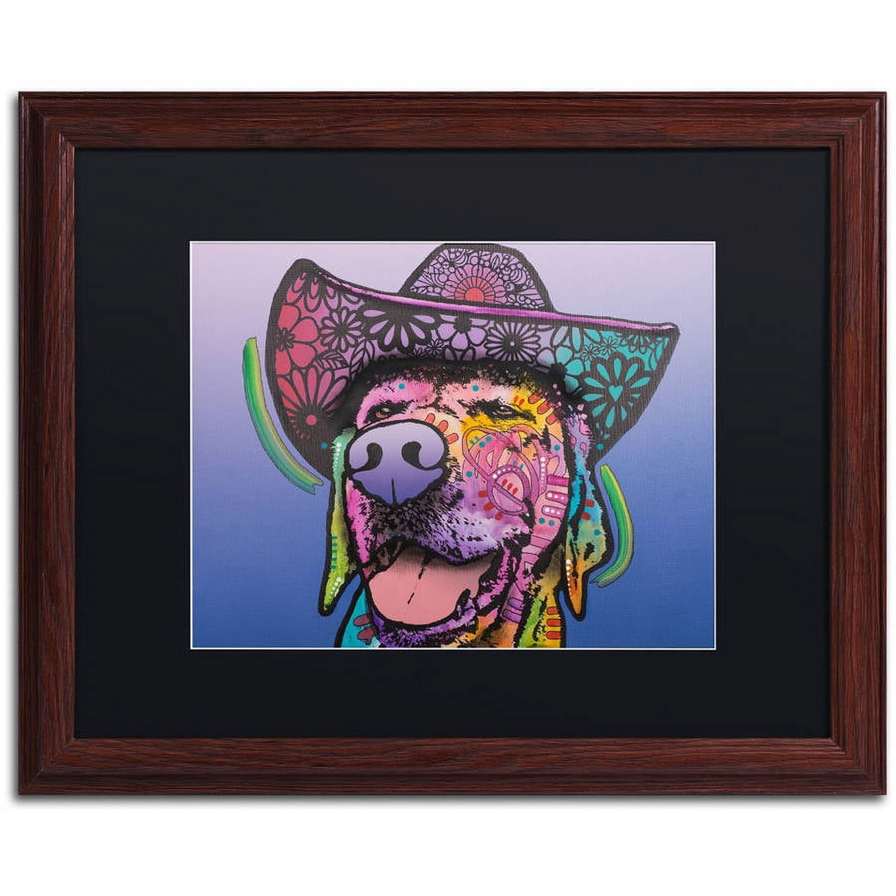 Trademark Fine Art "Penelope Custom-4" Canvas Art by Dean Russo, Black Matte, Wood Frame