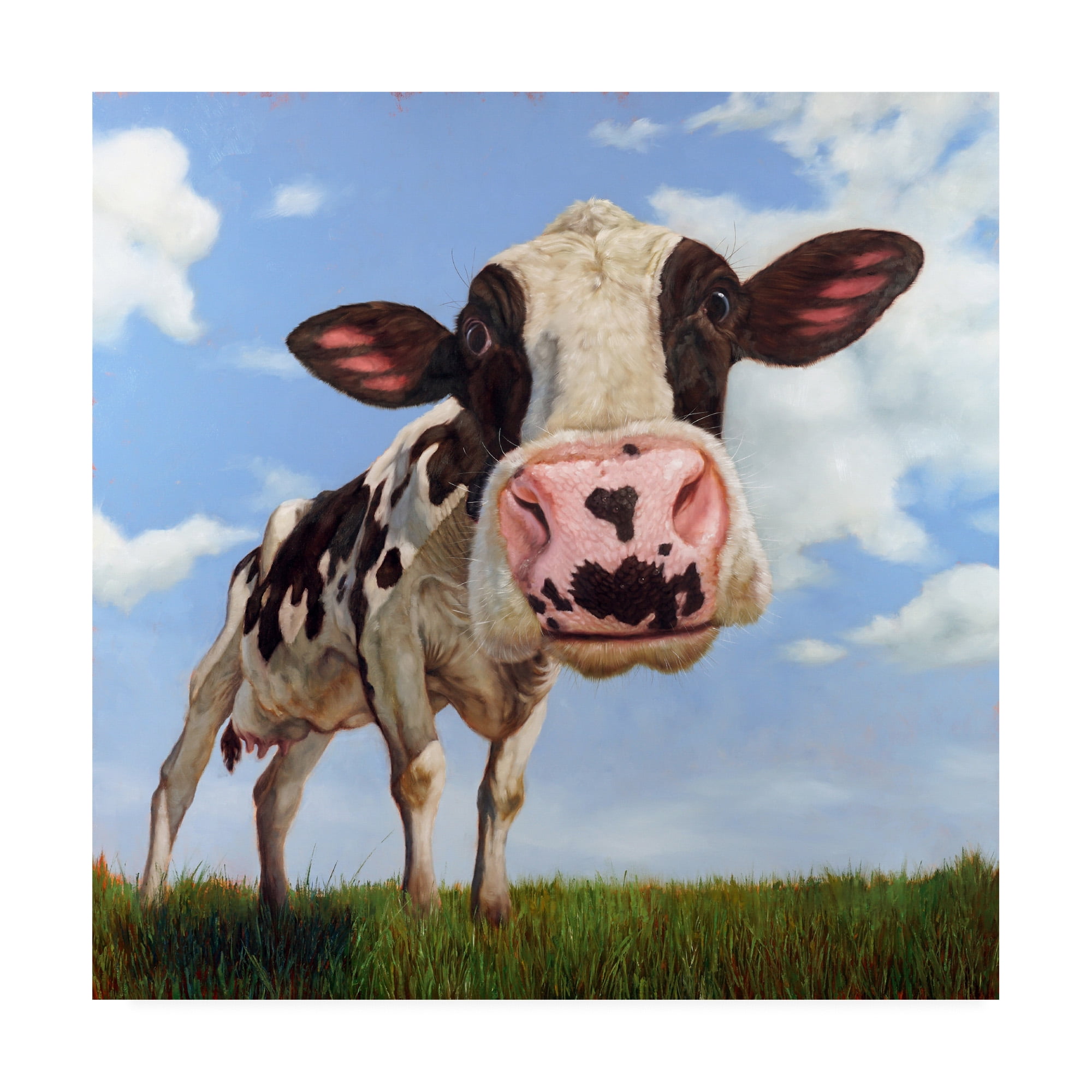 Trademark Fine Art 'Penelope The Cow' Canvas Art by Lucia Hefferna