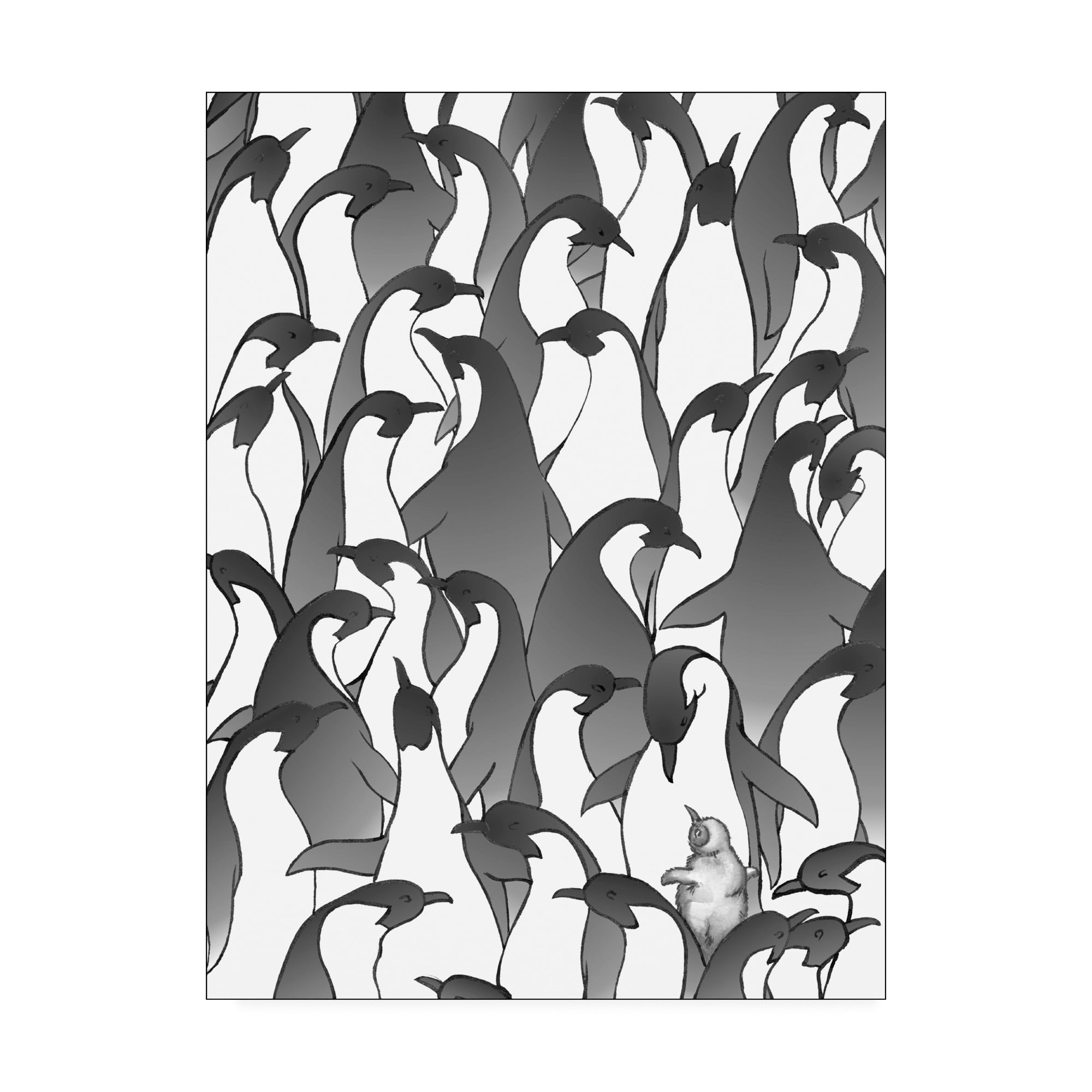 Trademark Fine Art 'Penguin Family I' Canvas Art by Charles Swinford