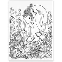 Trademark Fine Art "Penguins" Canvas Art by KCDoodleArt