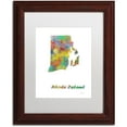 thumbnail image 1 of Trademark Fine Art "Pennsylvania State Map-1" Canvas Art by Marlene Watson, White Matte, Wood Frame, 1 of 2