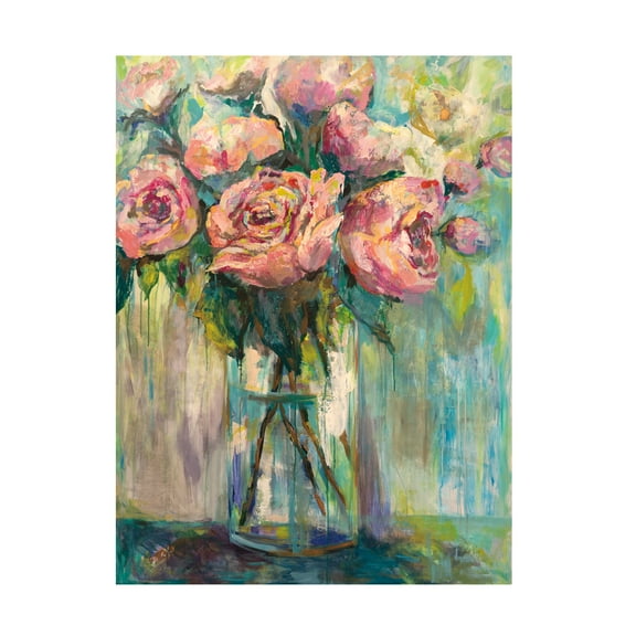 Trademark Fine Art 'Peony Play' Canvas Art by Jeanette Vertentes