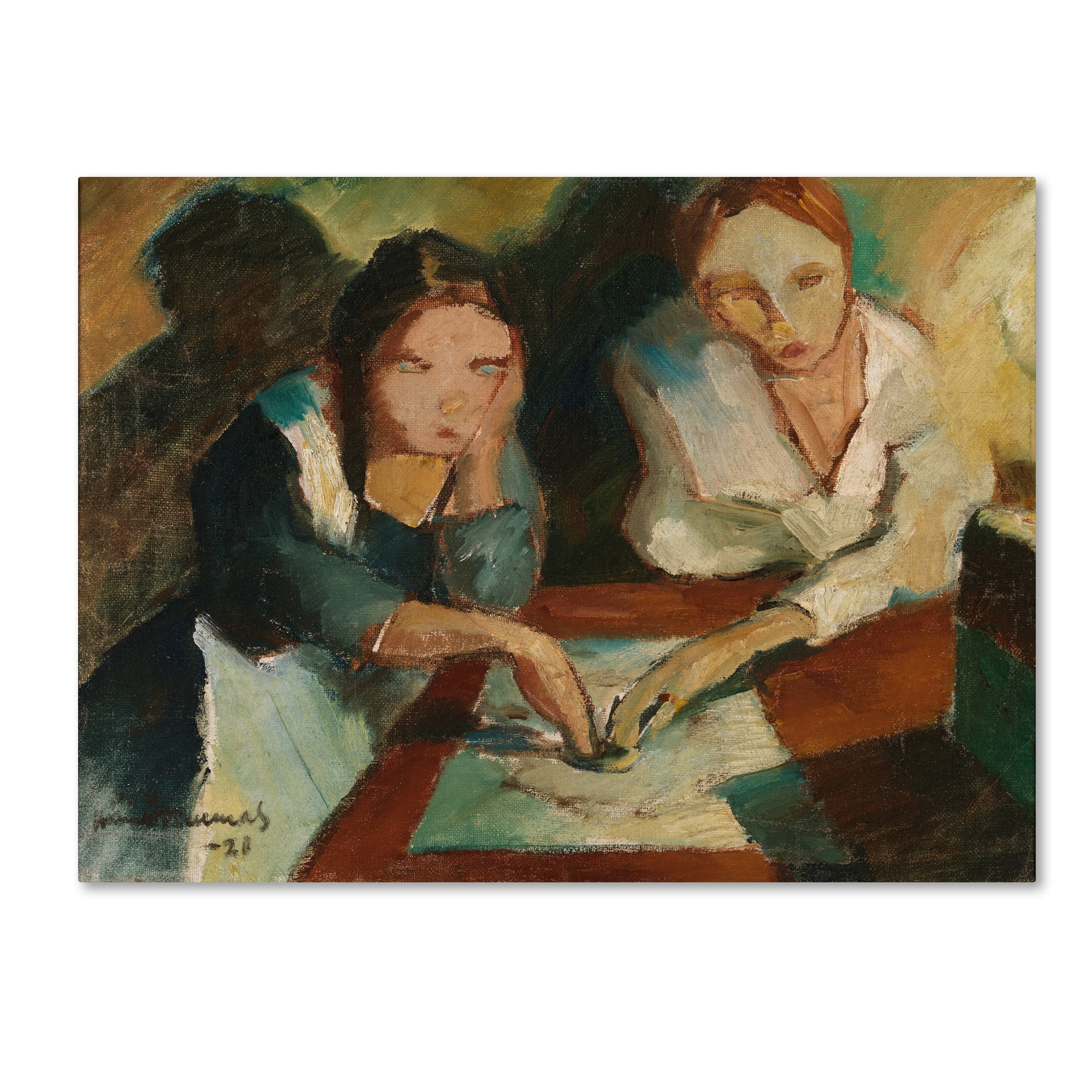 Trademark Fine Art People Canvas Art ' A Spiritualistic Seance ' by Kunnas