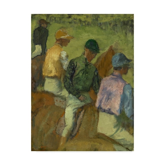 Trademark Fine Art People Canvas Art ' Four Jockeys ' by Edgar Degas