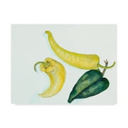 Trademark Fine Art 'Peppers Hot And Cool' Canvas Art by Joanne Porter