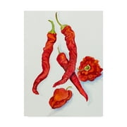 Trademark Fine Art 'Peppers Very Hot' Canvas Art by Joanne Porter