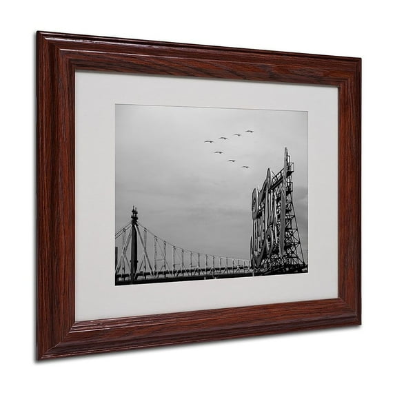 Trademark Fine Art "Pepsi Birds" by Yale Gurney, Wood Frame