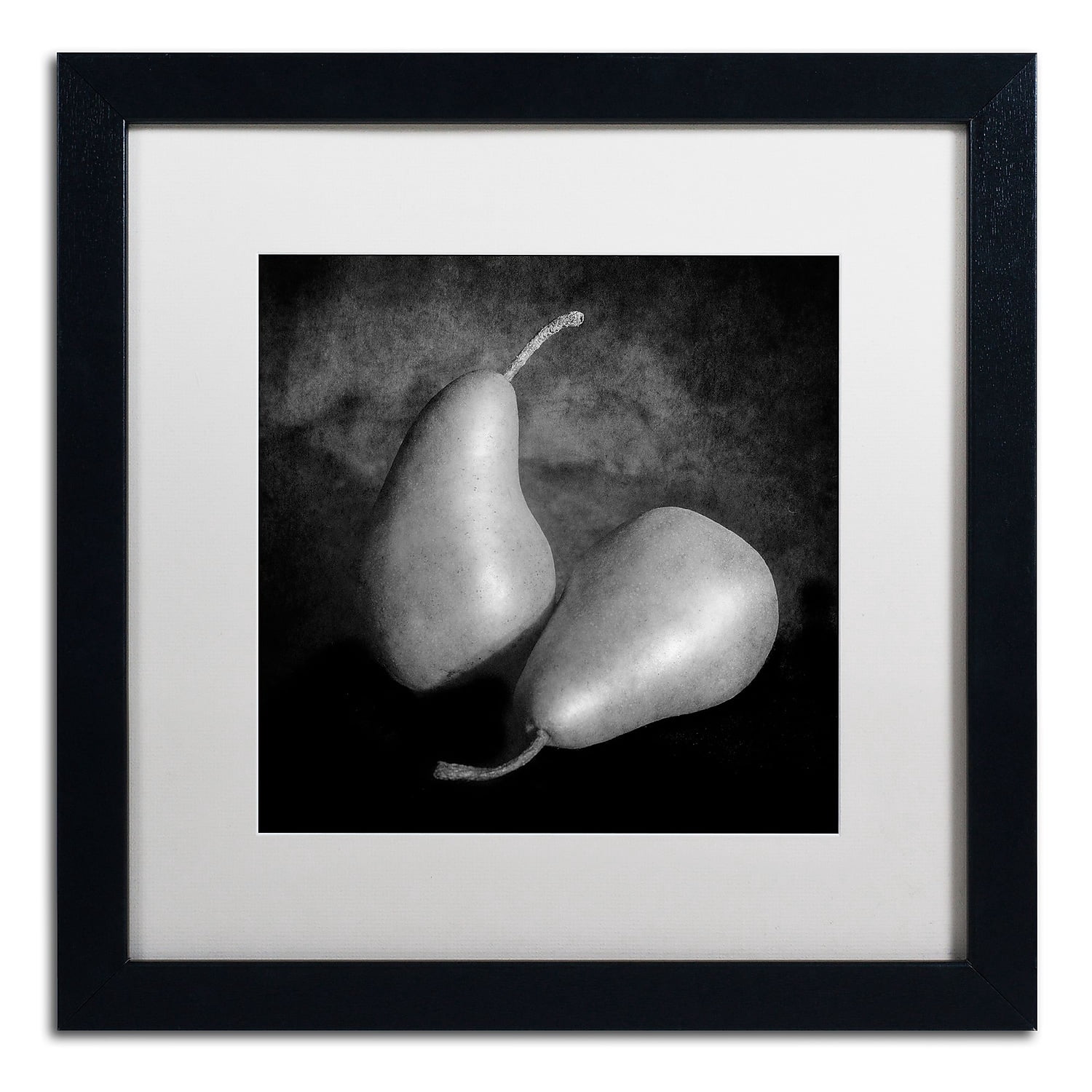 Trademark Fine Art "Peras II" Canvas Art by Moises Levy White Matte, Black Frame