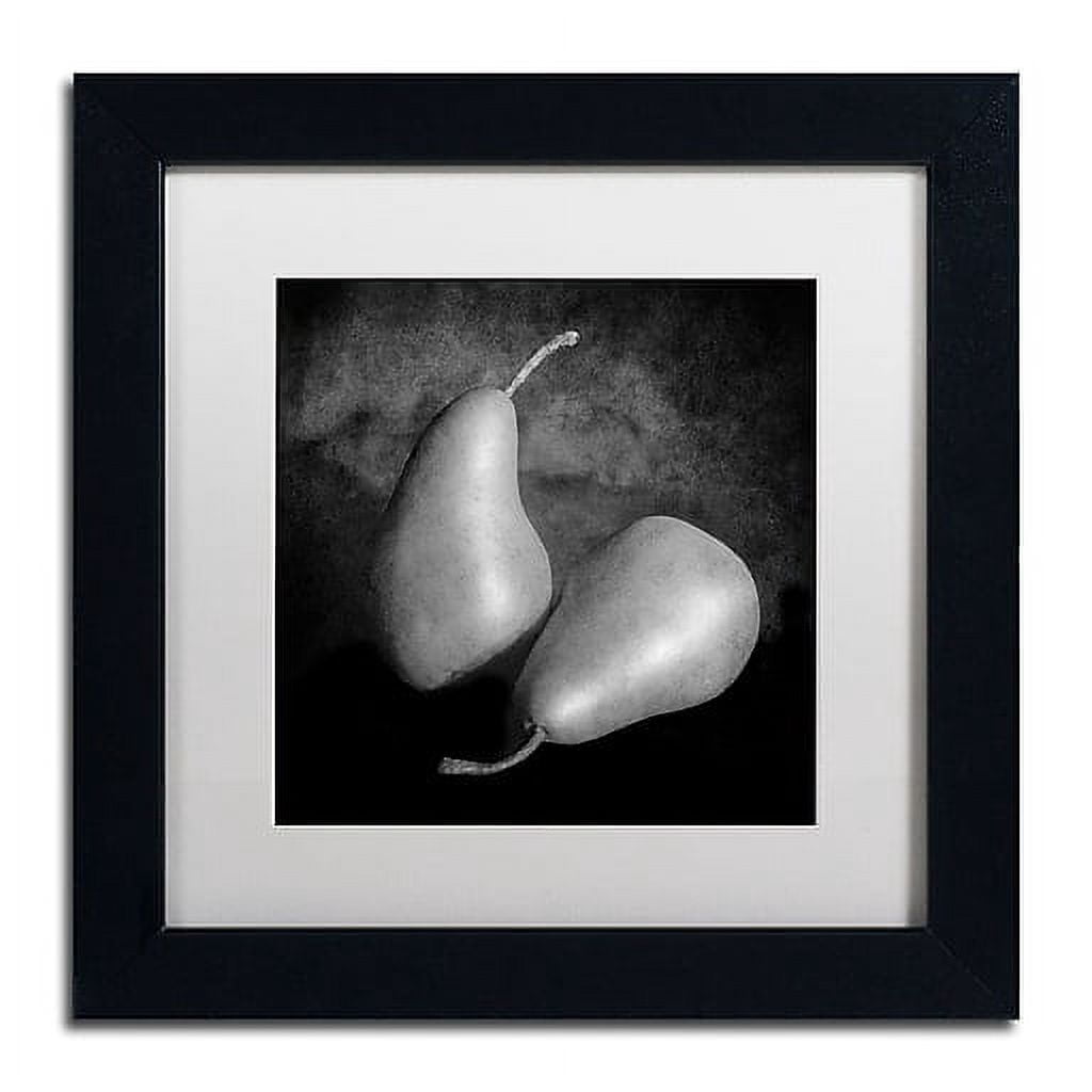 Trademark Fine Art "Peras II" Canvas Art by Moises Levy White Matte, Black Frame