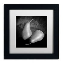 Trademark Fine Art "Peras II" Canvas Art by Moises Levy White Matte, Black Frame