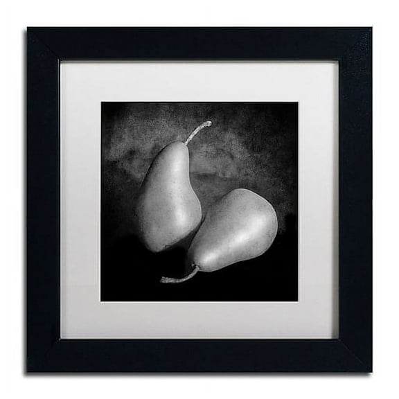 Trademark Fine Art "Peras II" Canvas Art by Moises Levy White Matte, Black Frame