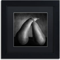 Trademark Fine Art "Peras Tiernas" Canvas Art by Moises Levy Black Matte, Black Frame