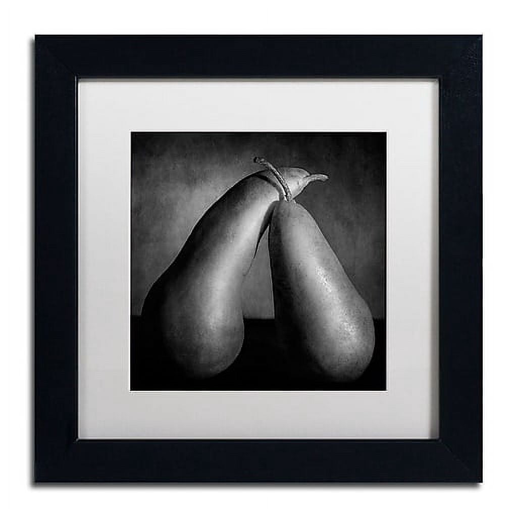 Trademark Fine Art "Peras Tiernas" Canvas Art by Moises Levy White Matte, Black Frame