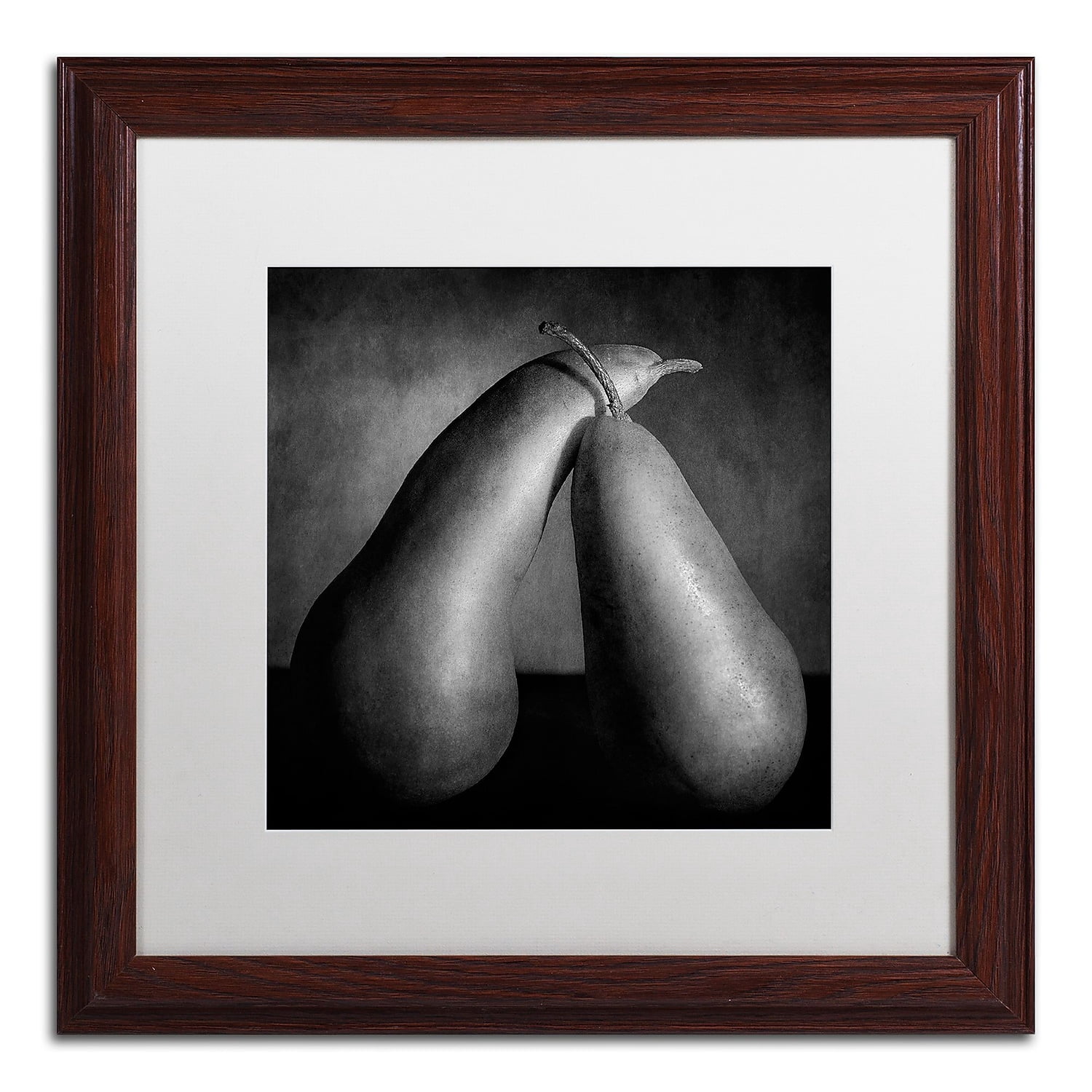 Trademark Fine Art "Peras Tiernas" Canvas Art by Moises Levy White Matte, Wood Frame
