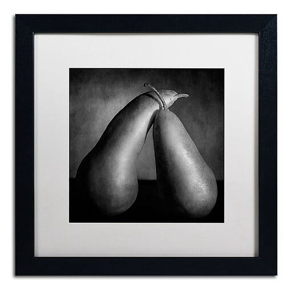 Trademark Fine Art ''Peras Tiernas'' by Moises Levy 16' x 16' White Matted Black Frame (ALI1104-B161