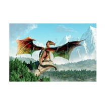 Trademark Fine Art 'Perched Dragon' Canvas Art by Daniel Eskridge