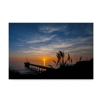 Trademark Fine Art 'Perfect Sunset Silhouette' Canvas Art by Chris Moyer