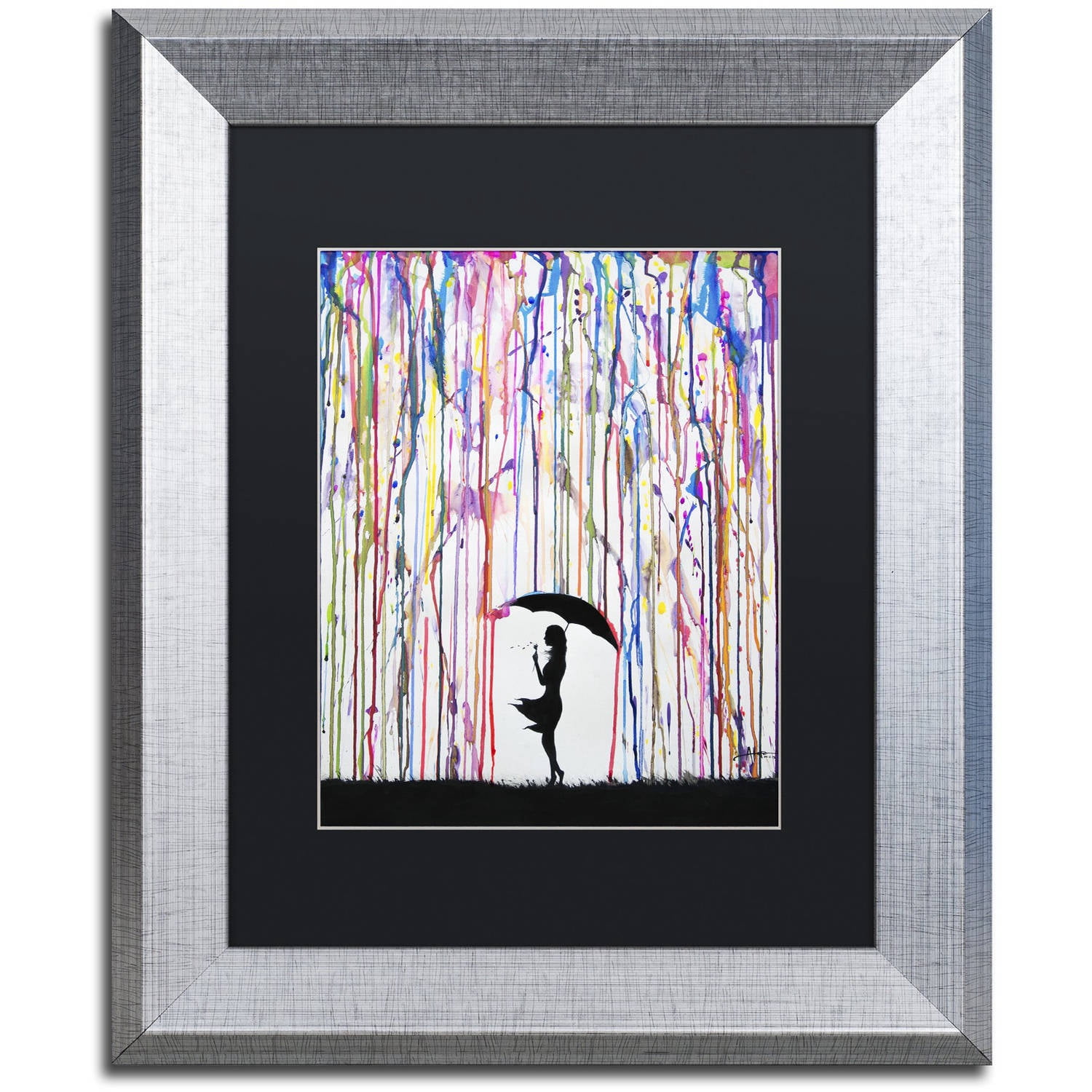 Trademark Fine Art 'Persephone' Canvas Art by Marc Allante, Black Matte, Silver Frame