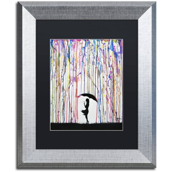 Trademark Fine Art 'Persephone' Canvas Art by Marc Allante, Black Matte, Silver Frame