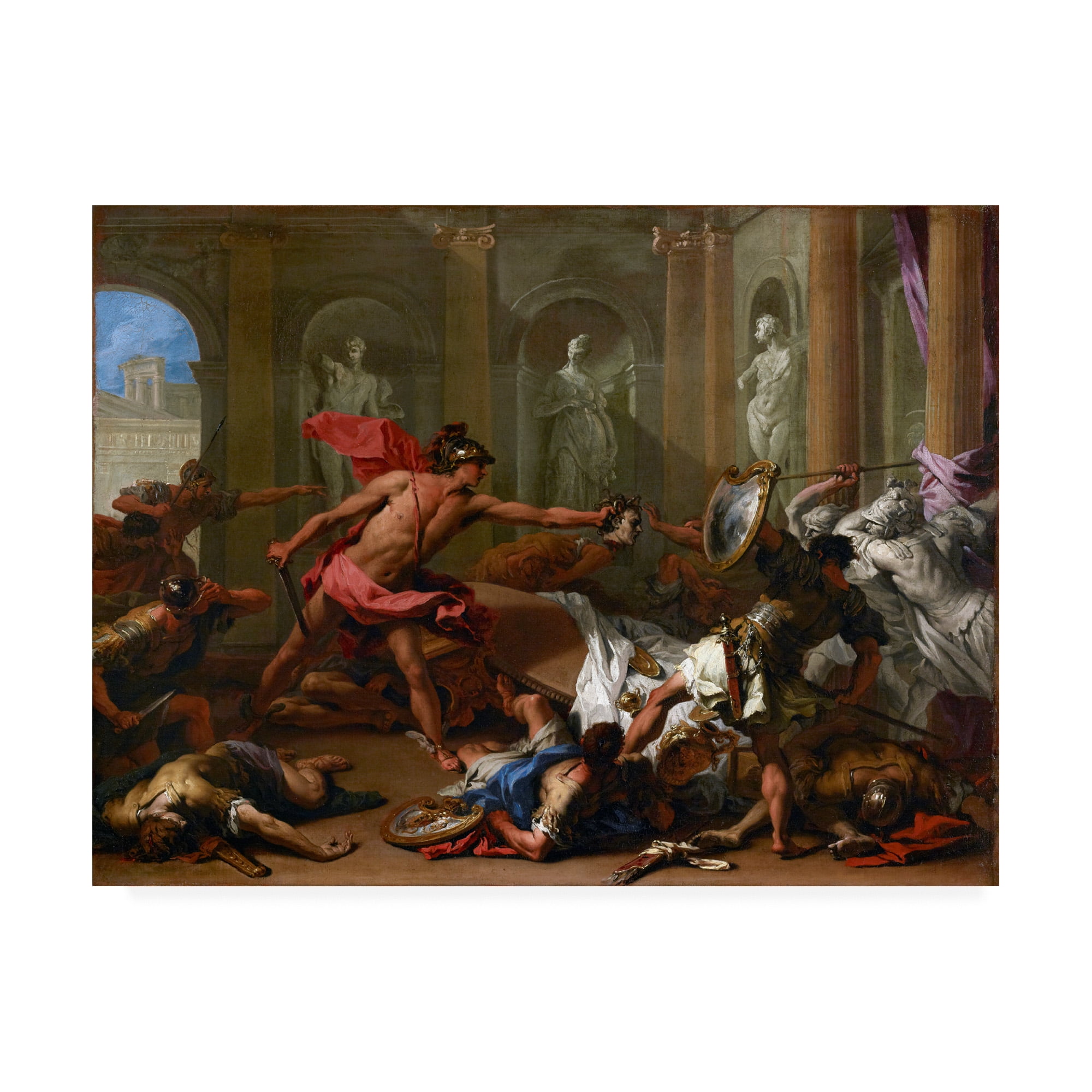Trademark Fine Art 'Perseus Confronting Phineus with the Head of Medusa' Canvas Art by Ricci
